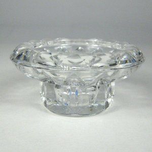 Vintage BOLSIUS France Clear Crystal Glass 3 5 inch Candle Holder